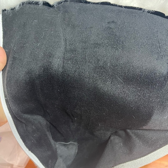 White Faux Fur Platform Boots EU 40 US 9.5 - 10 Chunky Heel Side Zipper Rave - Picture 9 of 12